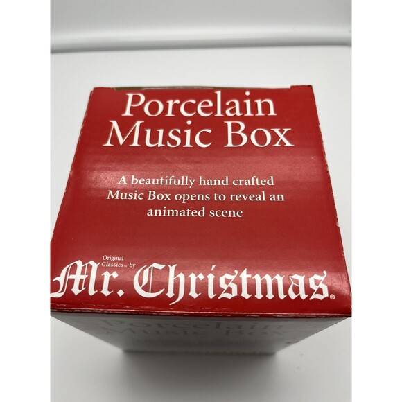 Mr Christmas Hinged Animated Santa Wish You Merry Christmas Music Box 2003 - Picture 10 of 12